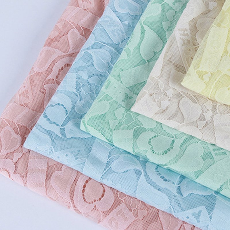 Dress Heart Cutwork Nylon Lace Fabric for Women's Wear Wholesale Suppl 14